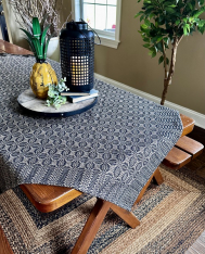 WICKFORD BLACK/TAN 34" TABLE SQUARE *NEW*